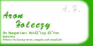 aron holeczy business card